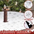 thumbnail image 3 of HOWAF White Christmas Tree Skirt With Silver Snowflake Faux Fur Xmas Tree Skirt Christmas Tree Base Cover Mat For Christmas & New Year Xmas Holiday Party Decorations Supplies, 35Inch, 3 of 7
