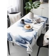 thumbnail image 6 of Blue Tulip Table Cloth, Spring Floral Pastoral Flower Aesthetics Waterproof Tablecloth for Rectangle Tables, Reusable Washable Fabric Table Cover for Restaurant Kitchen Dining Tables 54"x108", 6 of 6