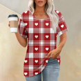 thumbnail image 2 of Camisetas de Manga Corta para Mujeres Moda Impresa Cuello Redondo Camiseta, Lentejuelas Detalle para Primavera Verano Casual Y Fiesta, 2 of 9