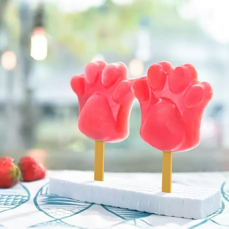 ADVEN 50PCS Acrylic Popsicle Sticks Reusable Cakesicle Sticks Party Favors  for DIY Ice Cream Popsicle 
