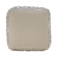thumbnail image 4 of LR Home Miriam Square Gray/Ivory Shag Mountains Indoor Medium Pouf Ottoman, 16" H x 16" W, 4 of 8