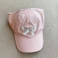 thumbnail image 3 of Grblisyd Girls Bow Tie Baseball Cap Kids Embroidered Hat Adjustable Cotton Travel Sun Hats, 3 of 5