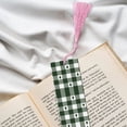 thumbnail image 6 of Kdxio Green White Lumberjack Plaid Print Metal Tassel Bookmarks,Perfect Gift for Art Lovers and Bookworms Metal Bookmarks for Women, 6 of 8