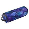 thumbnail image 2 of Hair Tool Organizer Bag with Heat Resistant Mat Removable Travel Storage Case for Hot Air Brushes Curling Irons Deep Indigo Snowflakes, 2 of 8