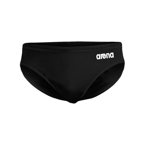 ARENA Men's Standard Team Swim Briefs Waterpolo Solid Swimsuit, Black-White, 28