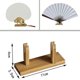 thumbnail image 1 of 2pcs Bamboo Fan Display Stand Traditional Hand Fan Holder Portable Display Rack For Home Decor Chinese Style Prop Organizer, 1 of 3
