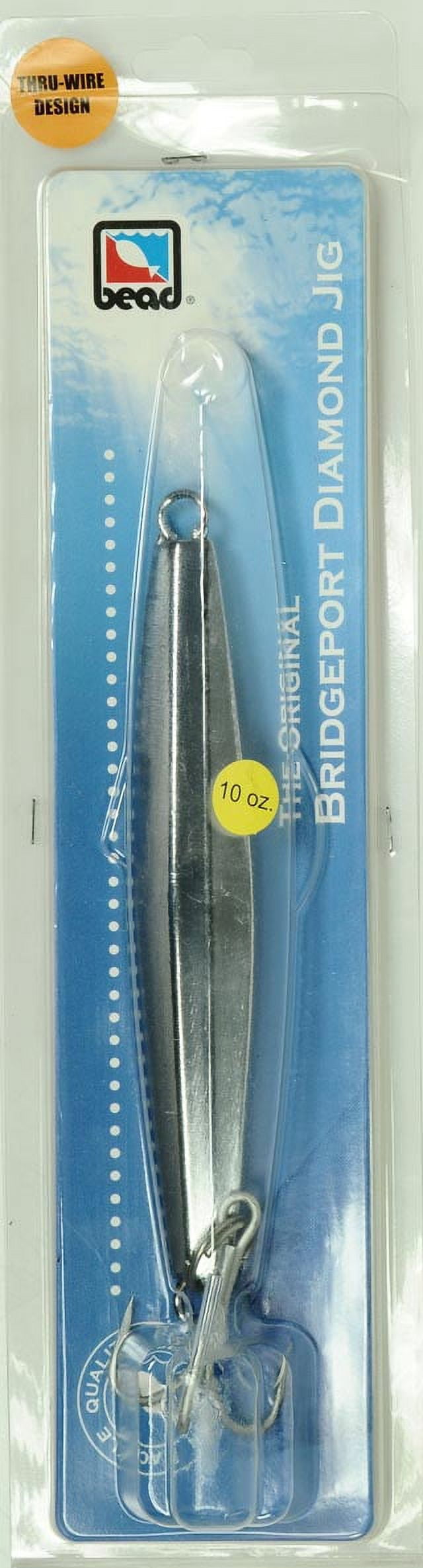 (3 pack) Bead Bridgeport Diamond Jig with Treble Hook, 10 oz., D63 Fishing Jig