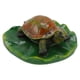 thumbnail image 5 of Estatuas de animales de jardín Figuras de animales de jardín al aire libre de resina sintética vívida linda para patio, terraza, hogar, oficina, espacio, tortuga de hoja de loto, 5 of 10