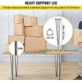 thumbnail image 3 of 18 Inch Hairpin Table Legs, 4 PC Hairpin Table Legs Set, Steel Hairpin Legs with 3 Sturdy Rods, Black Furniture Legs to Create Table, 3 of 5