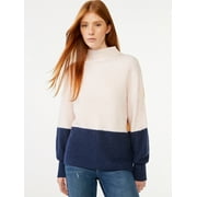 Free Assembly Women's Mock Neck Sweater, Midweight