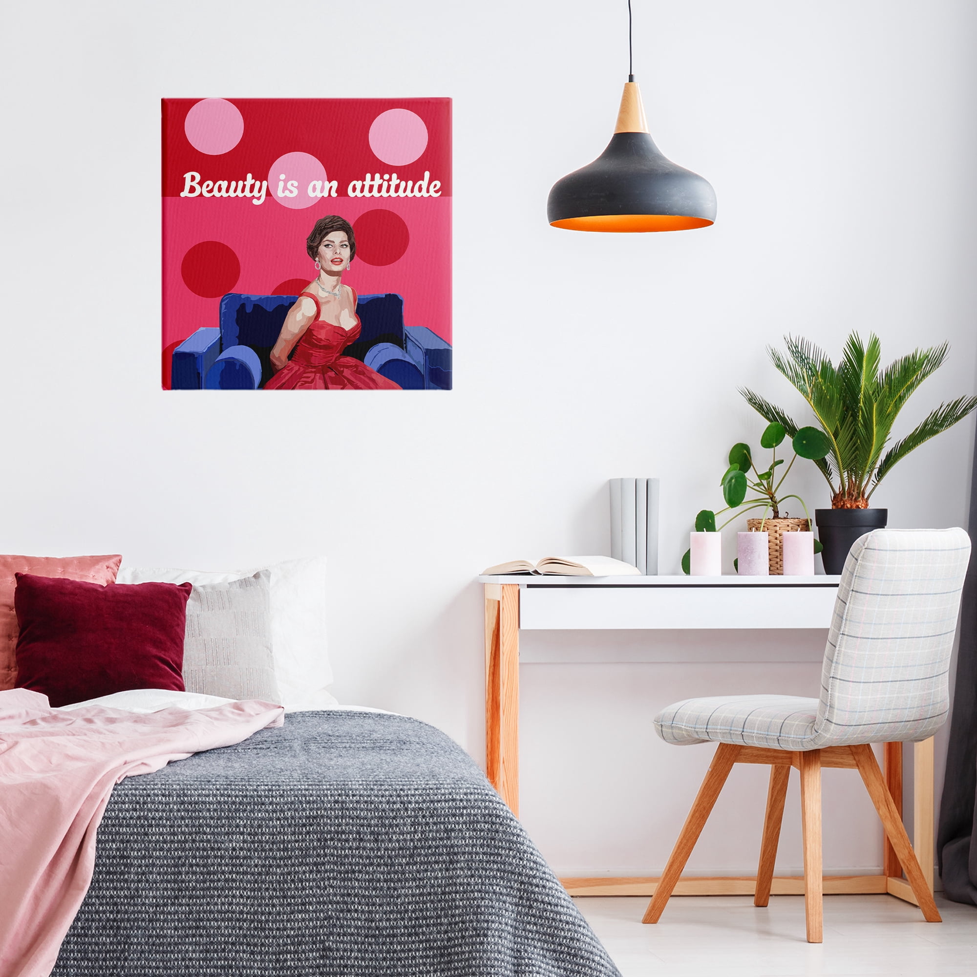 Stupell Industries Beauty Is An Attitude Canvas Wall Art, design by Lynnda Rakos