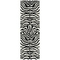 thumbnail image 3 of SAFAVIEH Soho Allyse Striped Wool Runner Rug, Black/White, 2'6" x 12', 3 of 6