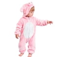 thumbnail image 3 of QEFJNO Newborn Infant Animals Pig Romper Baby Winter Flannel Playsuit Toddler Hoodie Romper Jumpsuit with Zipper, 3 of 10