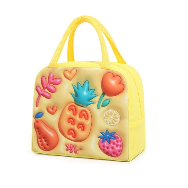 Yhmxh Organizadores y almacenamiento Bonita bolsa bento para mascotas para niños con arroz, portátil, para conservar la frescura, con aislamiento de aluminio engrosado. Almacenamiento de ducha