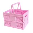 thumbnail image 2 of koolsoo Storage Crate Foldable Basket Storage Utility Crate for Home Kitchen Outdoor Pink, 2 of 9
