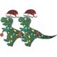 thumbnail image 1 of Pendientes navideños Yashi de arcoíris con forma de Dinosaurio de jengibre acrílicos, 1 of 5