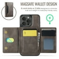thumbnail image 6 of ELEHOLD Case for iPhone 15, 2 in 1 Detachable Leather RFID Blocking Wallet Case with Card Holder & Stand,Coffee, 6 of 10
