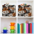 thumbnail image 6 of Yayeee 2 Pack Canvas Storage Basket with Handles for Shelves Fabric Bins Closet Organizer, Black Plaid Floral, 6 of 8