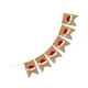 thumbnail image 3 of 1 pieza decoración navideña creativa sombrero de Navidad Banner de arpillera banderines de fiesta bandera de Navidad para el hogar Oficina colgante de pared Banner, 3 of 6