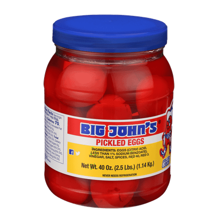 Big John's Ready to Eat Pickled Eggs 40oz Jar, Contains Eggs