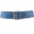 thumbnail image 2 of YM YOUMU Women Denim Waist Belt Metal Buckle Waistband Punk Casual, 2 of 4