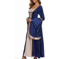 thumbnail image 5 of Renaissance Dress for Women, Medieval Lace Up Maxi Gown, Cosplay Costume for Halloween and Ren Faire, 5 of 7