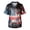 Red(American Flag Stars Striped), variant on 4th of July Mens Scrubs Tops Big and Tall V-Neck Short Sleeve Patriotic America 250 Uniforms American Flag Stars Striped Scrub T Shirts Medical Stretch Nursing Tops With Pockets Red S