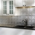 thumbnail image 4 of FASÄDE Traditional Style/Pattern 10 Decorative Vinyl 18in x 24in Backsplash Panel in Brushed Aluminum (5 Pack), 4 of 8