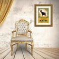 thumbnail image 3 of Lippert, Aage 24x32 Gold Ornate Wood Framed with Double Matting Museum Art Print Titled - København Zoo/Okapi, 3 of 4
