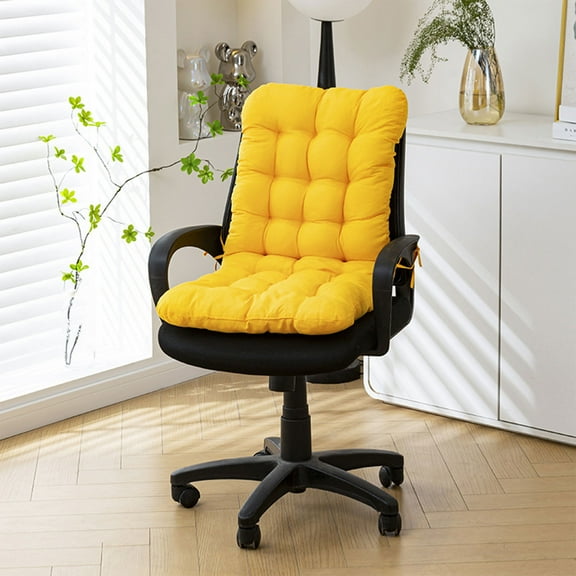 Twfbrm High Back Patio Chair Cushion, Soft Thickened Tufted Rocking Chair Cushions with Ties, Non-Slip Breathable Seat Cushion Chaise Lounger Seat Pads for Indoor Outdoor Office(33"L x 18"W x 4"H)