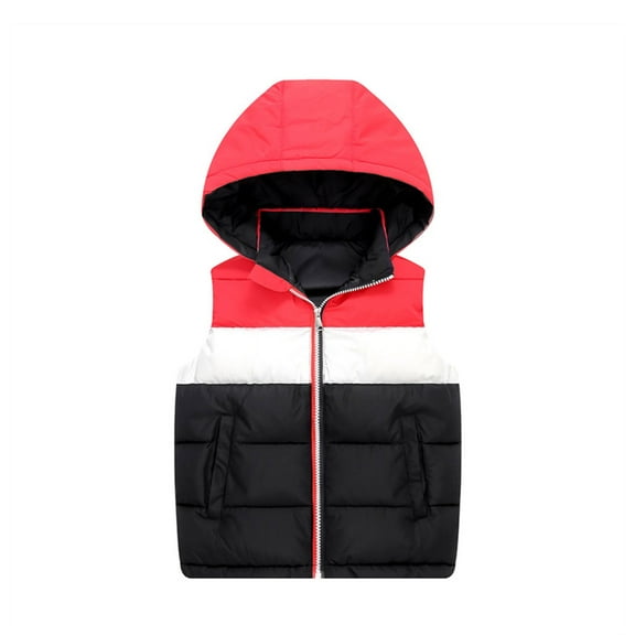 LUOGENLI Jacket for Boys 7-8 Boys Down Vest Padded Sleeveless Jacket Zip up Winter Boys Jackets Size 14-16 No Hood Boys Jackets Size 7-8 Denim Navy 5-6 Years