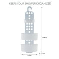thumbnail image 4 of Bath Bliss 3 Shelves Tier Adjustable Plastic Shower Caddy, White, 4 of 10