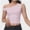 Pink, variant on Women’s One-Shoulder Ruched Crop Top - Casual Off-Shoulder Twist Strap Summer Tank Top, Going Out Shirt
