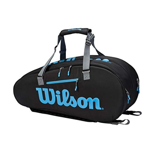 Wilson Sporting Goods Tennis Bag, Black/Blue/Silver, OSFA