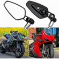 thumbnail image 2 of Motorcycle Handlebar Mirrors Motorbike Mirrors compatible XJ6 MT01 MT03 MT07 MT09 (Black), 2 of 5