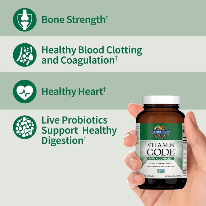 Garden of Life Vitamin Code K Complex, 60 Capsules
