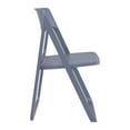 thumbnail image 4 of Luxury Commercial Living 32.25" Dark Gray Solid Outdoor Resin Folding Chair, 4 of 9