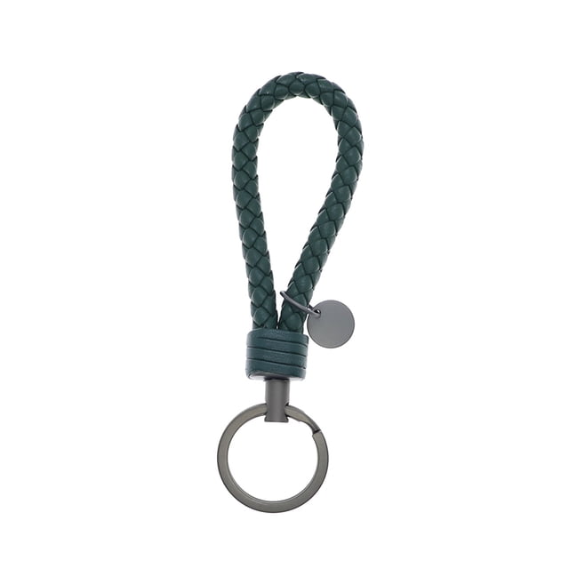 Justharion Braided Woven Rope Keychain Cute Wear-resistant Exquisite Waterproof Durable Key Chain Car Keyring Holder Metal Jewelry Green 3.3*9cm