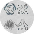 thumbnail image 1 of Ahgly Company Machine Washable Indoor Round Transitional White Smoke Area Rugs, 7' Round, 1 of 7
