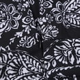 thumbnail image 5 of Gibobby pantalones siameses de pierna ancha Mono corto con dobladillo con volantes y cinturón de manga suelta con cuello en V y estampado floral para mujer(Negro， XL), 5 of 5