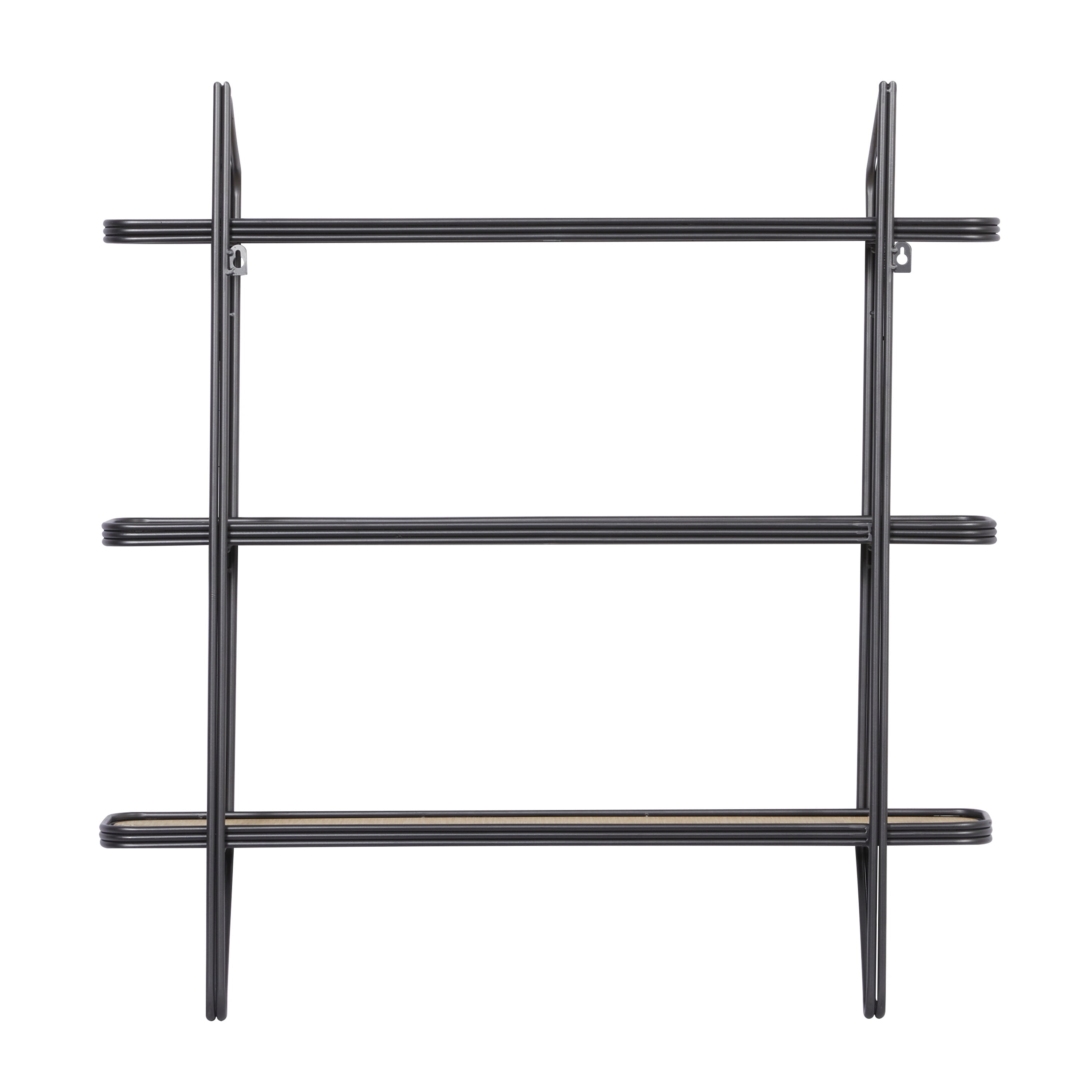 Leddy metal wall shelf black So'home