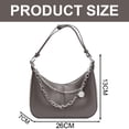 thumbnail image 2 of Nueva moda Otoño e Invierno bolso mensajero nicho cadena hombro PU axila baggrey, 2 of 5