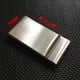 thumbnail image 2 of Billetera delgada de acero inoxidable para hombre, con tres pliegues de metal y clip para billetes., 2 of 6