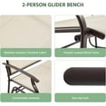 thumbnail image 7 of CRXX Outdoor Glider 2-Person Outdoor Glider Bench, Patio Chair, Rocking Patio Chairs Outdoor Loveseat for Backyard, Poolside, Garden,Porch, Heavy Duty Steel Frame, Beige, 7 of 7