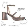 thumbnail image 3 of Journee Collection Womens Samilee Metallic Vegan Leather Platform Sandals, 3 of 7