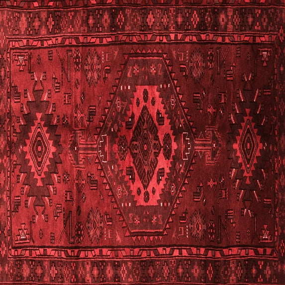 Ahgly Company Indoor Square Persian Red Traditional Area Rugs, 5' Square