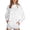 White, variant on NinXxx Women's Solid High Collar Hoodie with Side Pockets XL