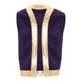 thumbnail image 3 of iiniim Men's Soft Velvet Sleeveless Vest Arabian Prince Lamp Cosplay Halloween Waistcoat Purple XXL, 3 of 7