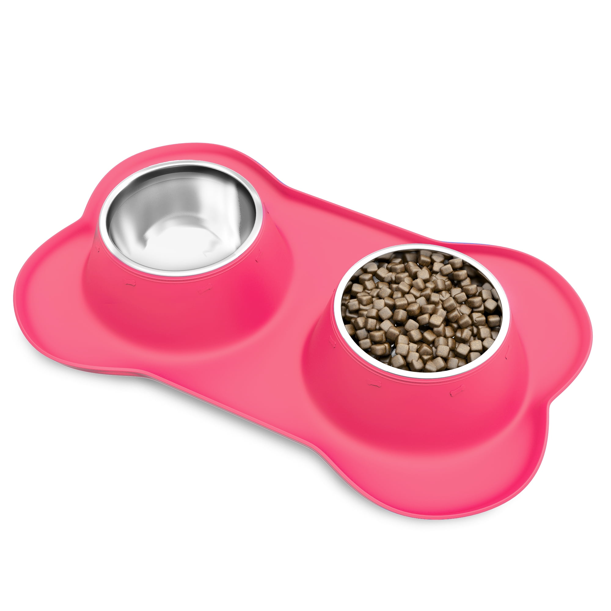 Stainless Steel Pet Bowls for Dogs and Cats Set of 2 Dishes for Food