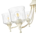 thumbnail image 4 of Keating 6 Light Chandelier in Antique Ivory with Hammered Water Glass Shade, 4 of 7